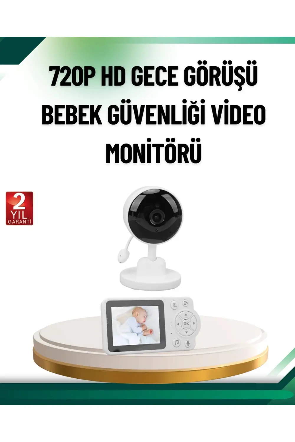 BFS Sesli ve Görüntülü Bebek Kamerası Sıcaklık Takipli