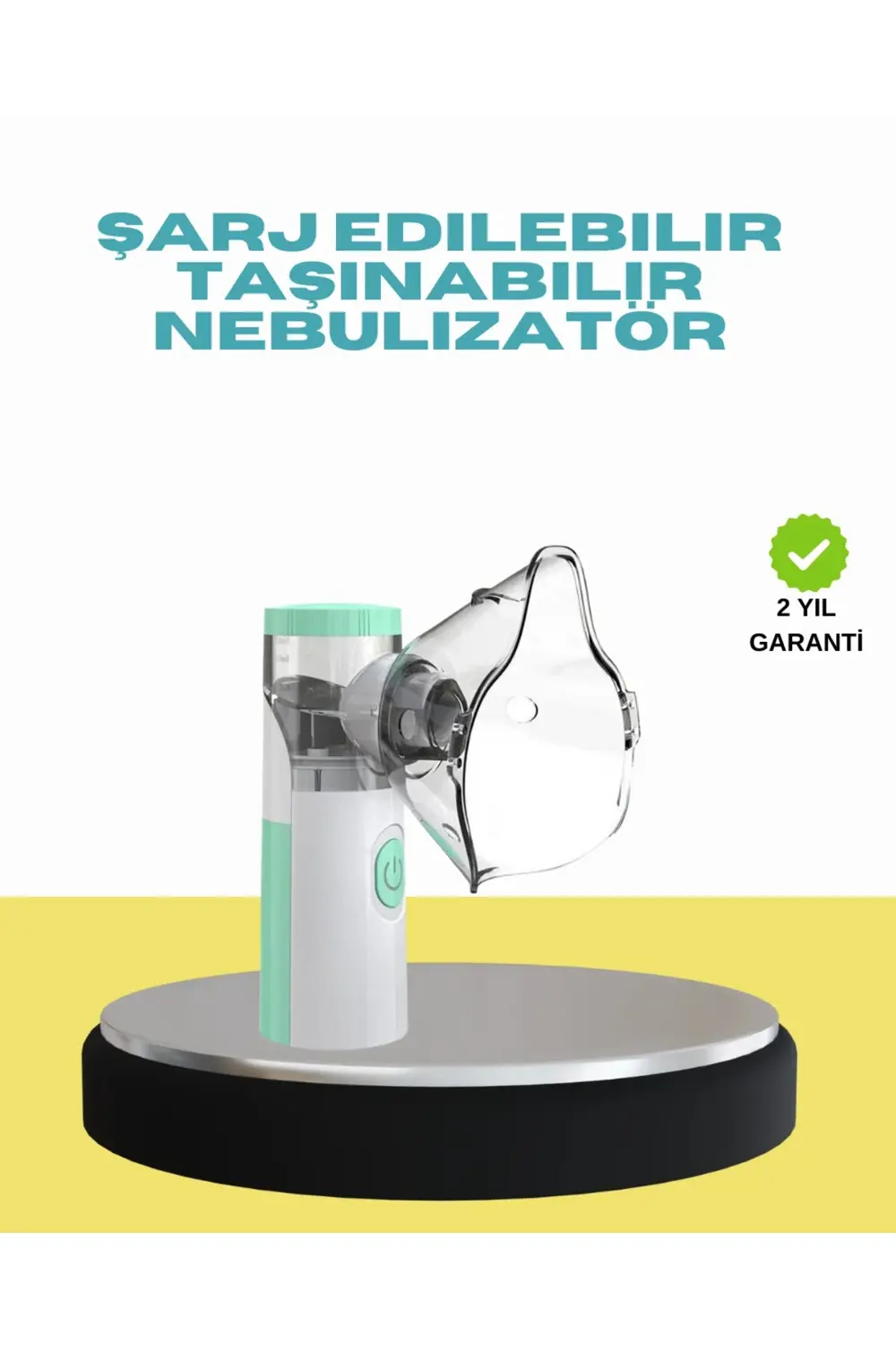 BFS Sessiz Çalışan Taşınabilir Şarjlı Nebulizatör