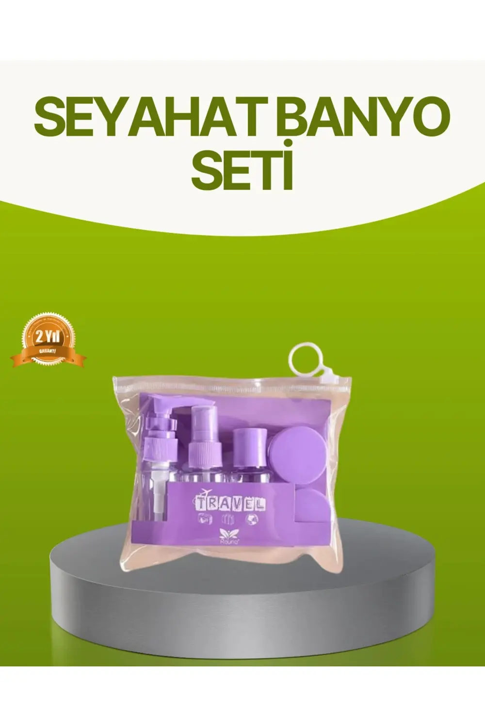BFS Seyahat Banyo Seti 5 Parça Şeffaf Taşıma Çantalı 30 ml