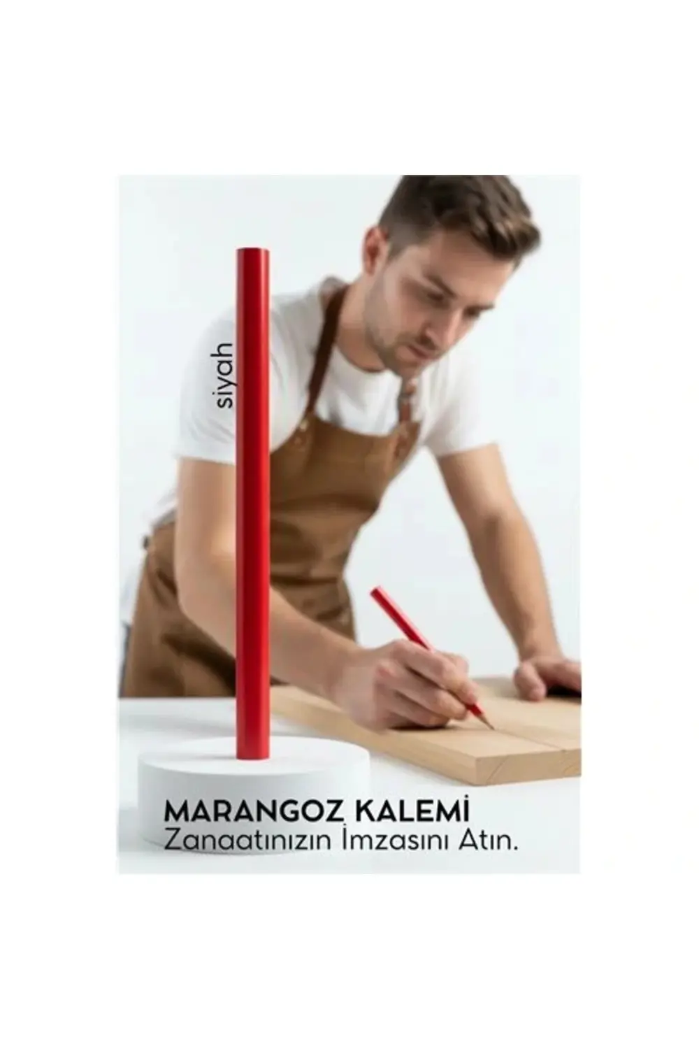 BFS SİYAH Marangoz Kalemi - Ahşap İşleme Kalemi - Ahşap İşleme İş