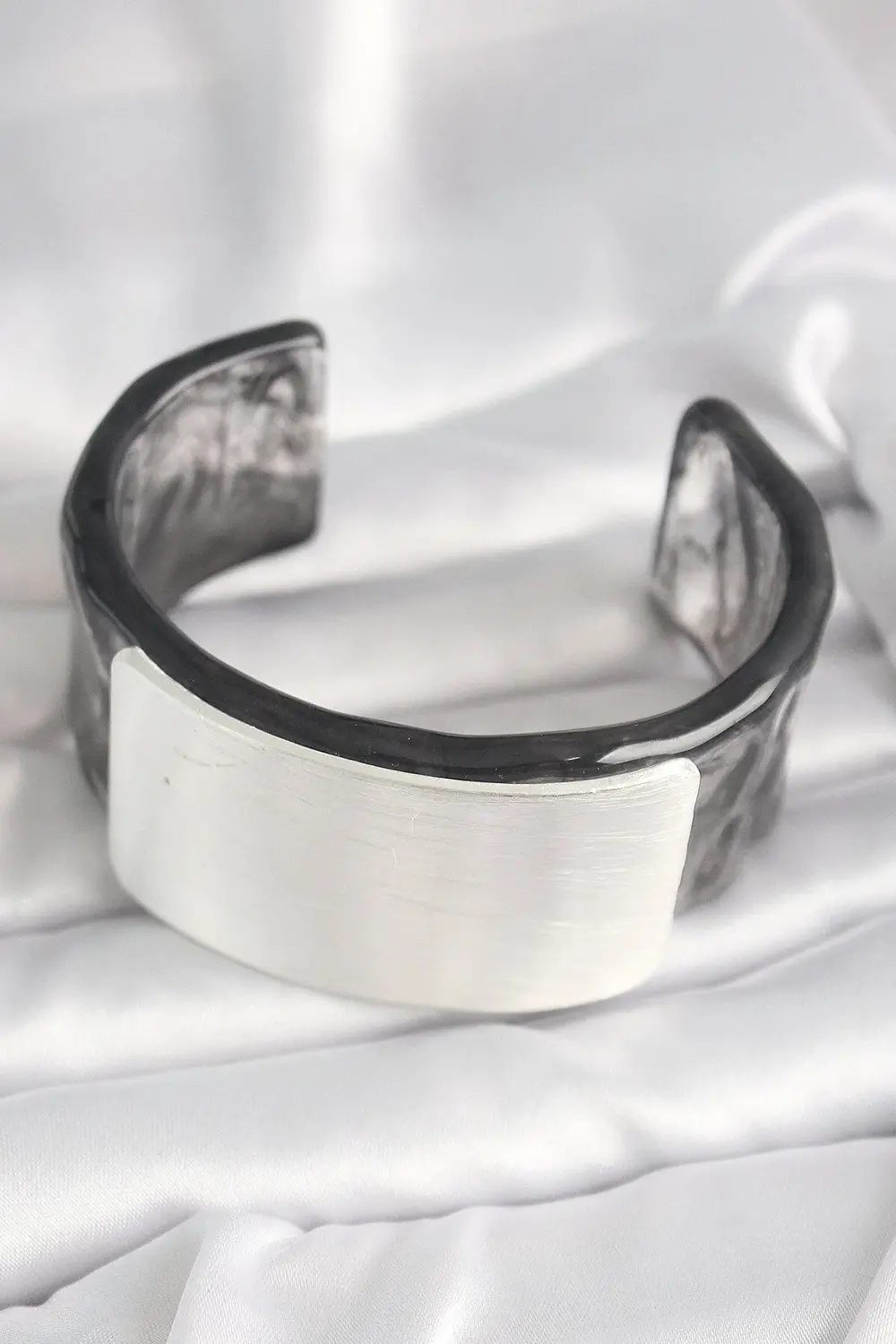 BFS Siyah Mermer Desen Akrilik Plastik Dikdörtgen Plaka Model Vin