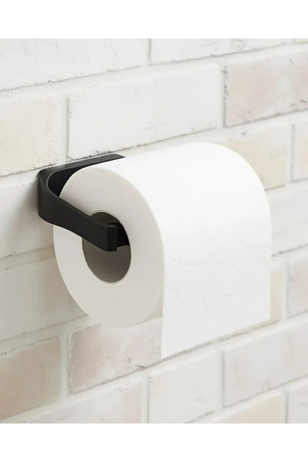 BFS Siyah Metal Tuvalet Kağıdı Tutucu Mat Kaplama Banyo Peçetelik