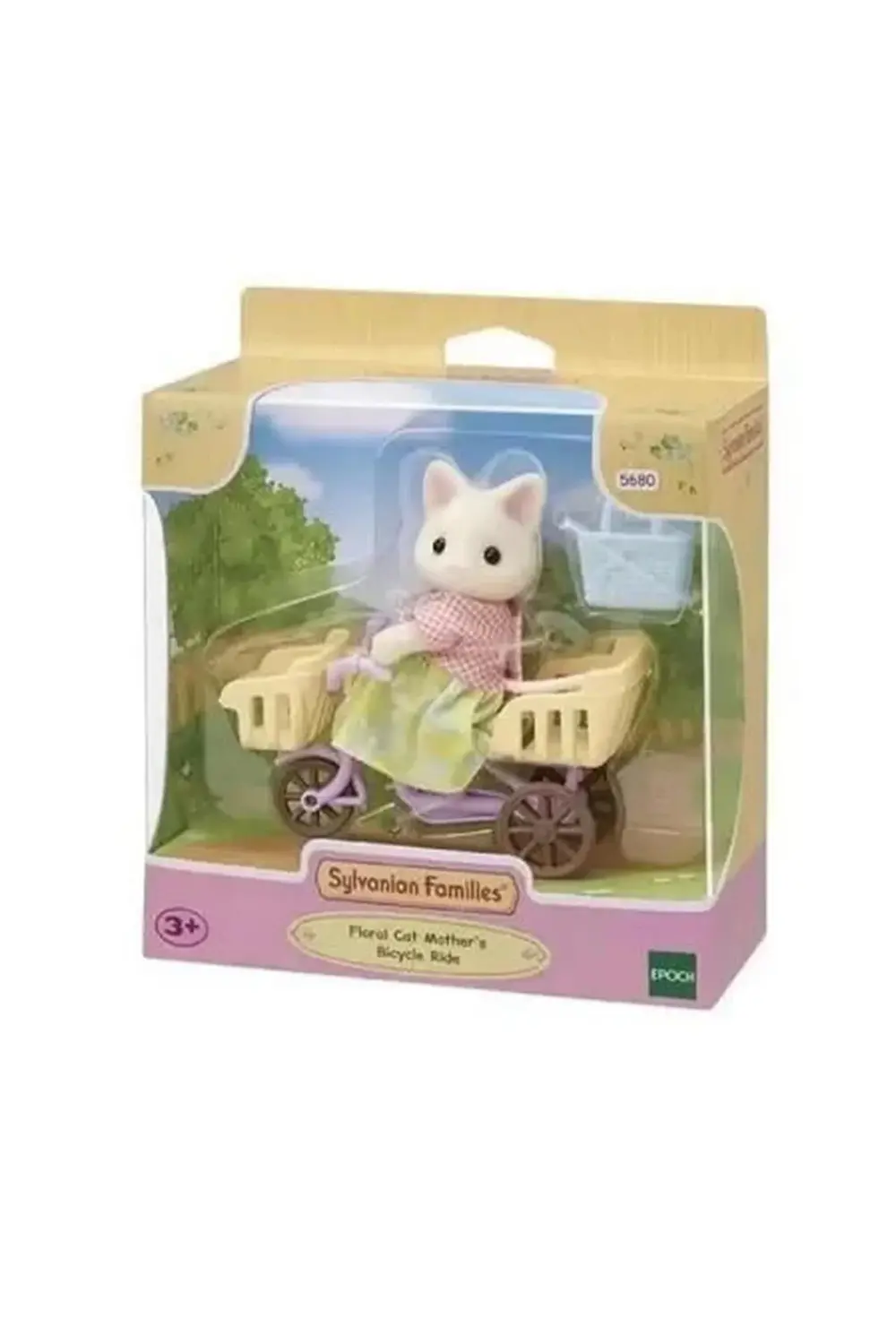BFS Sylvanian Families Çiçekli Kedi Anne ve Bisiklet