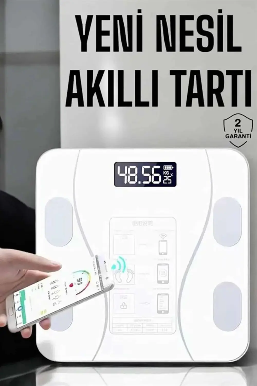 BFS Tartı Baskül Dijital Elektronik Tartı Vücut Analiz Wifi Akıll