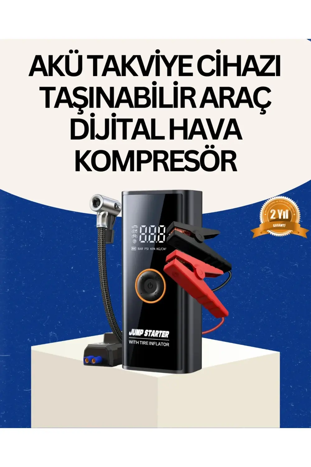 BFS Taşınabilir Akü Takviye ve Akıllı Lastik Şişirme Pompası