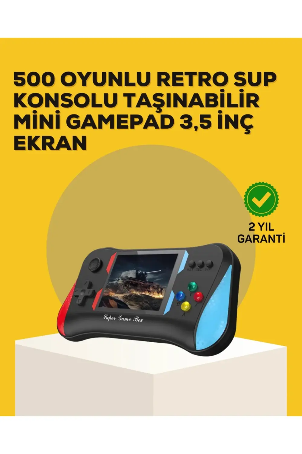 BFS Taşınabilir El Konsolu 500 Oyunlu – Geniş Ekran ve Uzun Pil Ö
