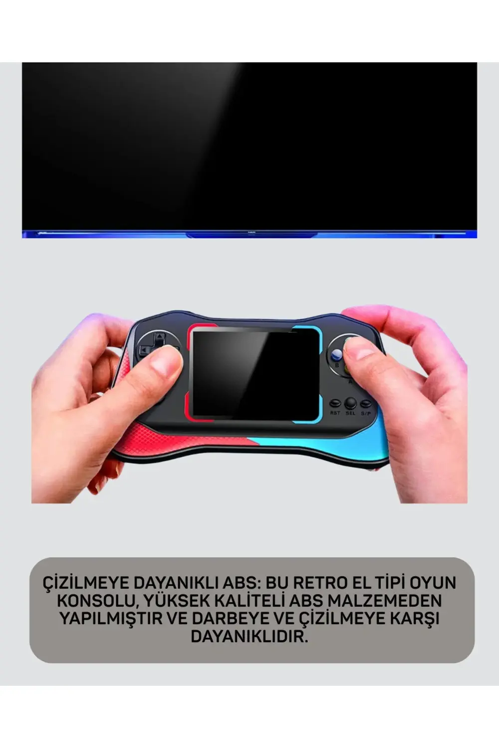 BFS Taşınabilir El Konsolu 500 Oyunlu – Geniş Ekran ve Uzun Pil Ö