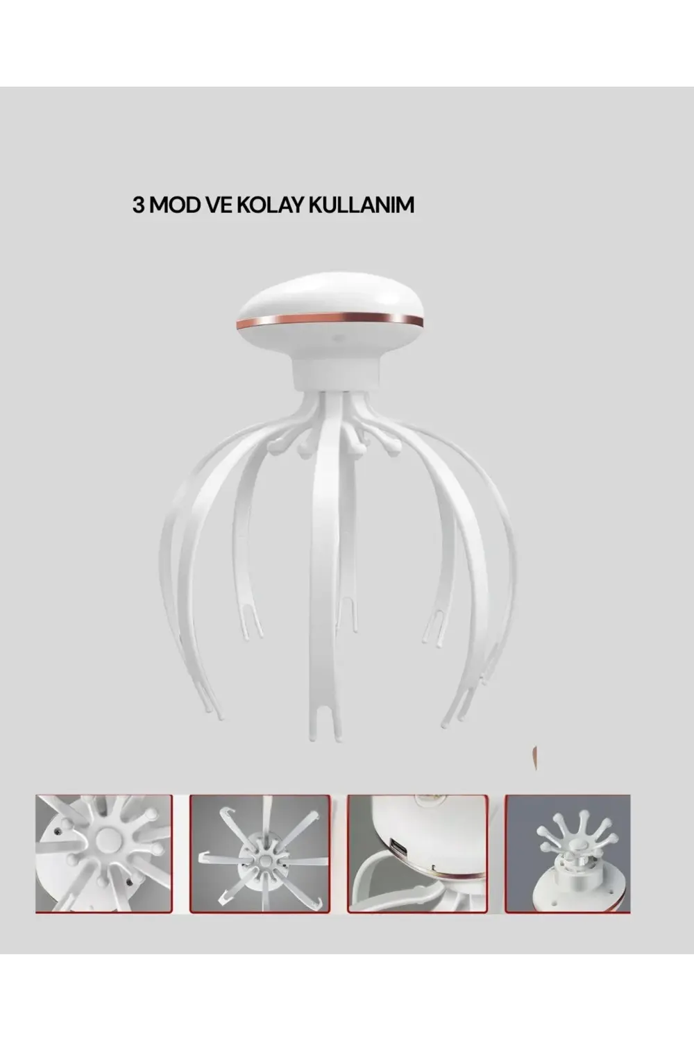 BFS Taşınabilir Elektrikli Kafa Masaj Cihazı Sessiz Motor ve Ergo