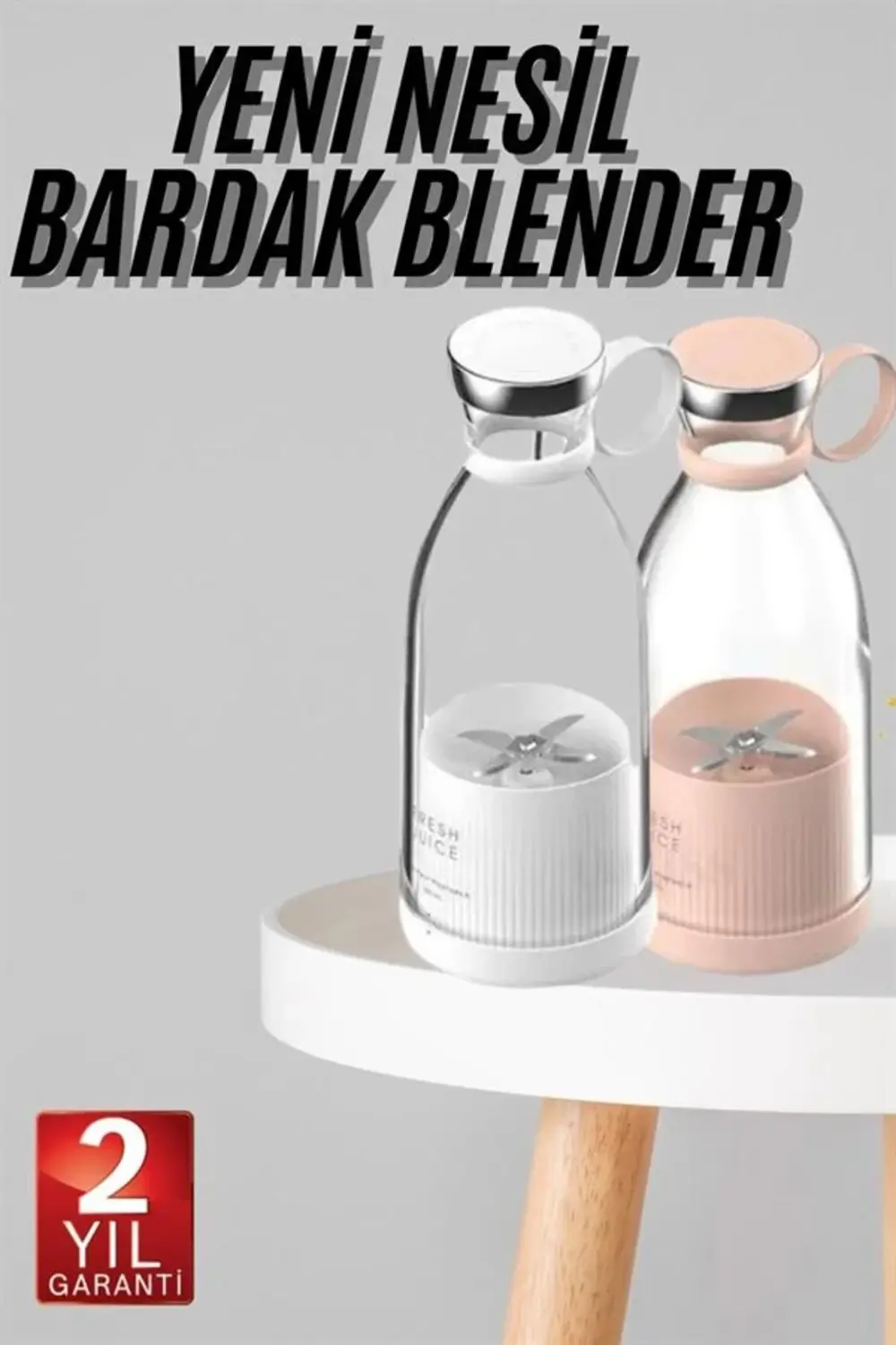 BFS Taşınabilir Kablosuz Şarjlı Kişisel Smoothie El Blender Mini