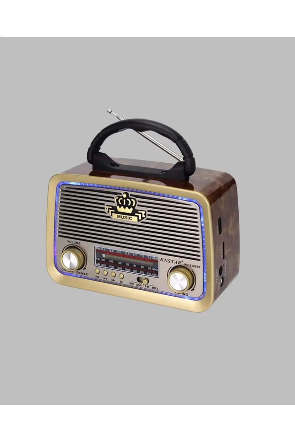 BFS Taşınabilir Nostalji Radyo Bluetooth USB AUX Girişli