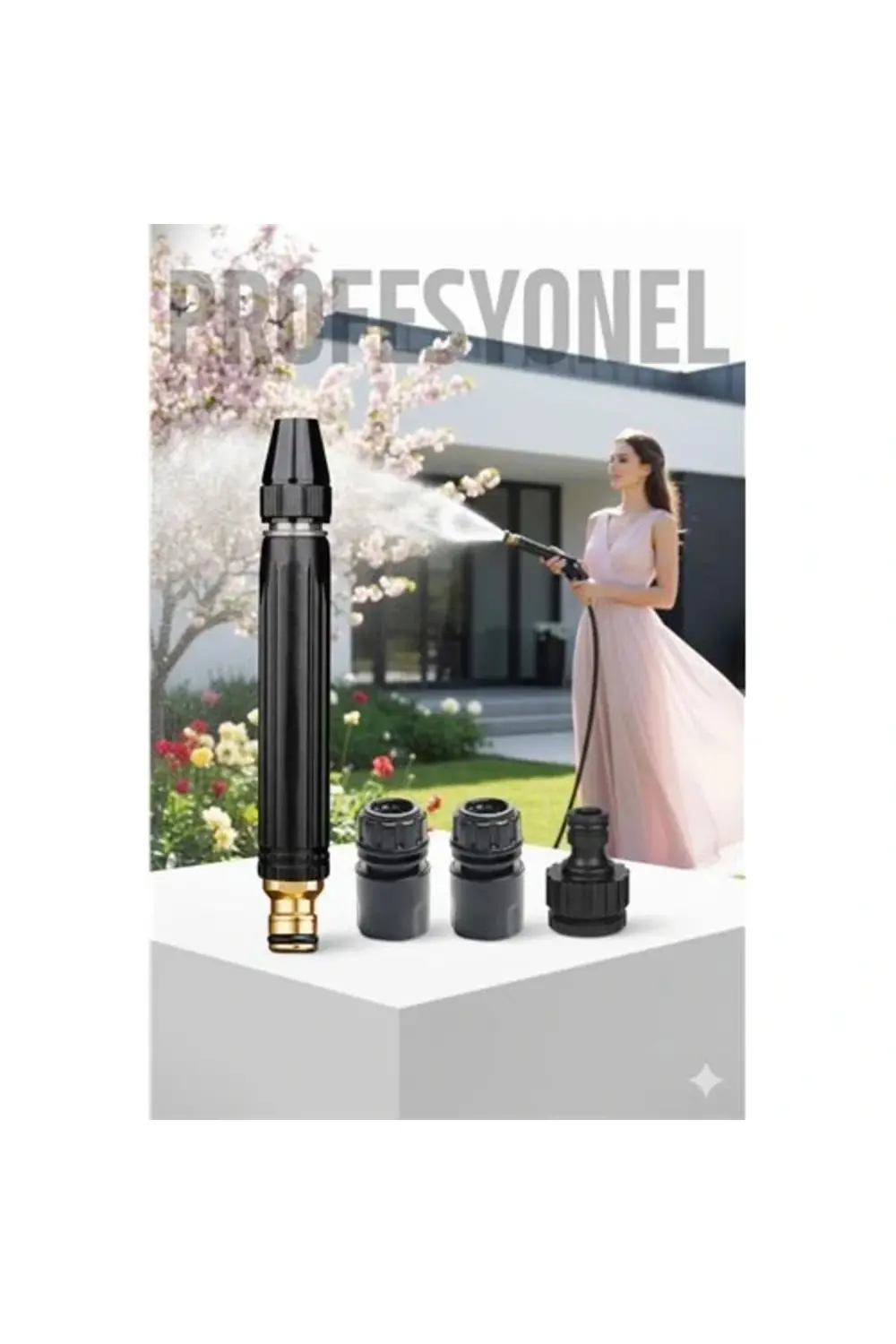 BFS Tazyik Arttıran Bahçe Yıkama Sulama Hortum Başlığı Seti 3 Mus