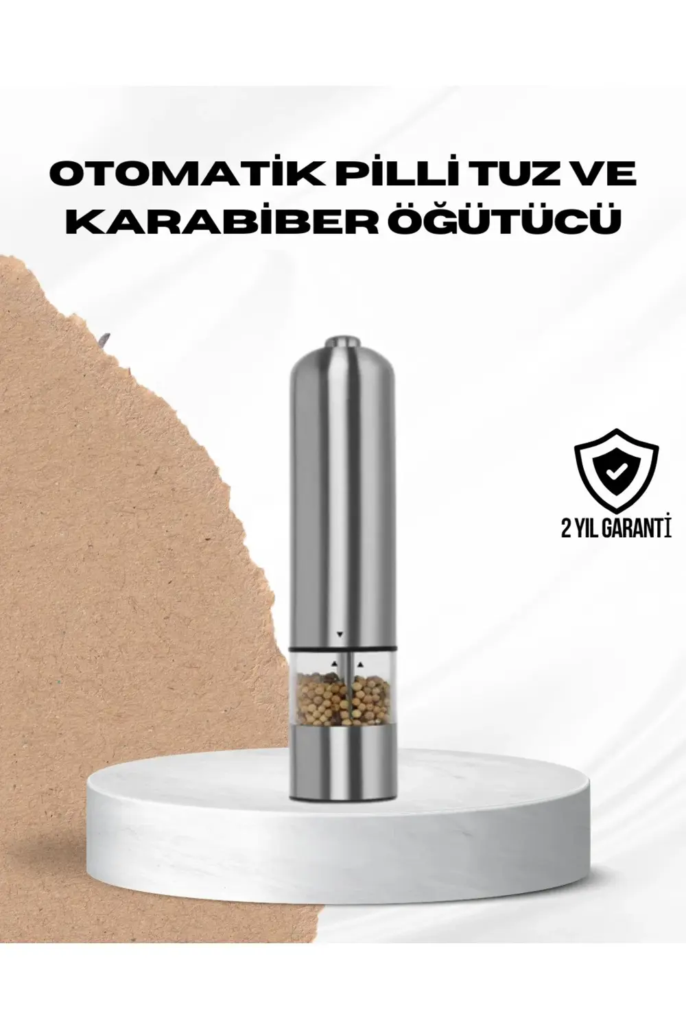 BFS Tek Elle Kullanılan Otomatik Baharat Değirmeni Işıklı Sistem