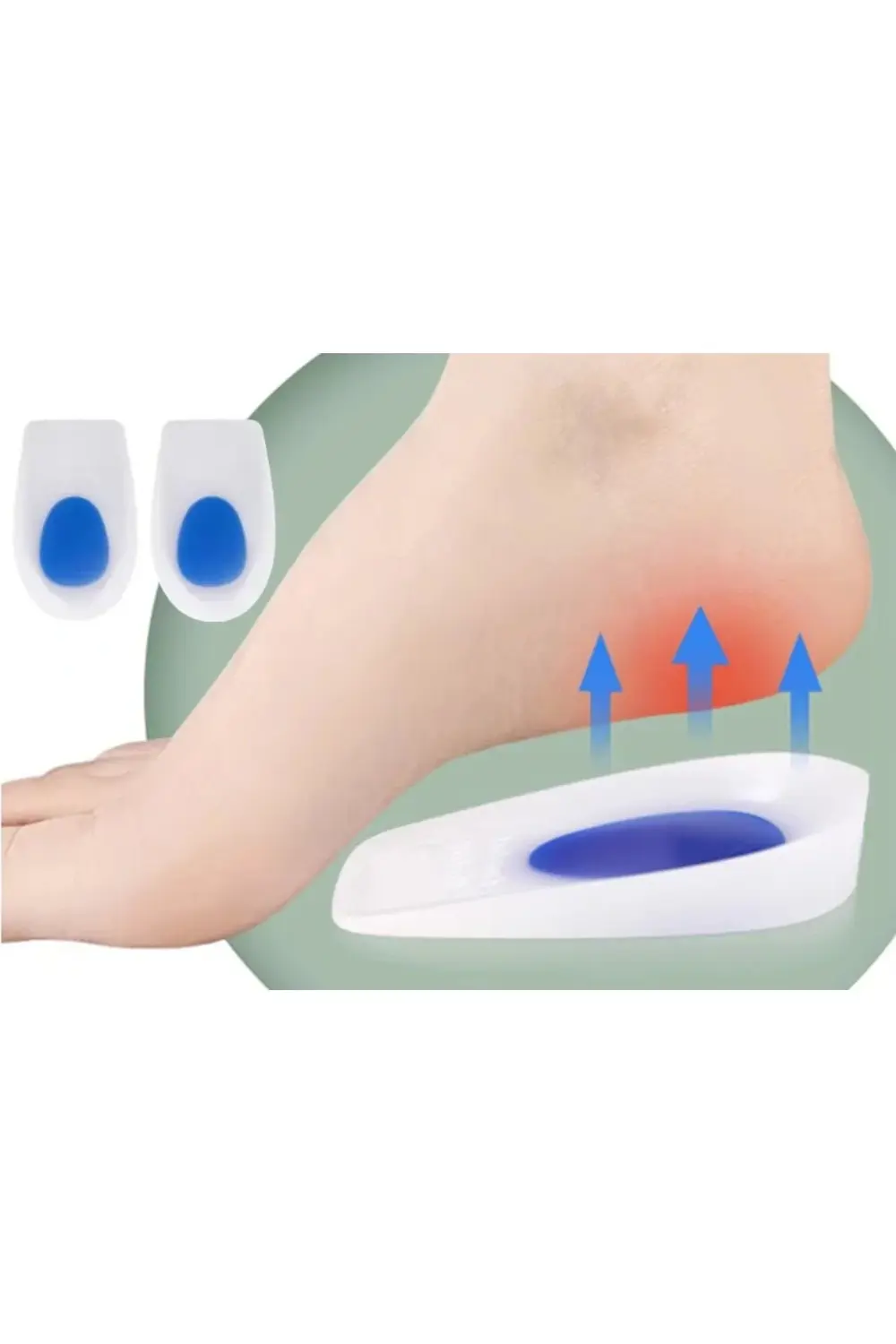 BFS Topuk Silikonu Mavi Beyaz Büyük Boy Erkek