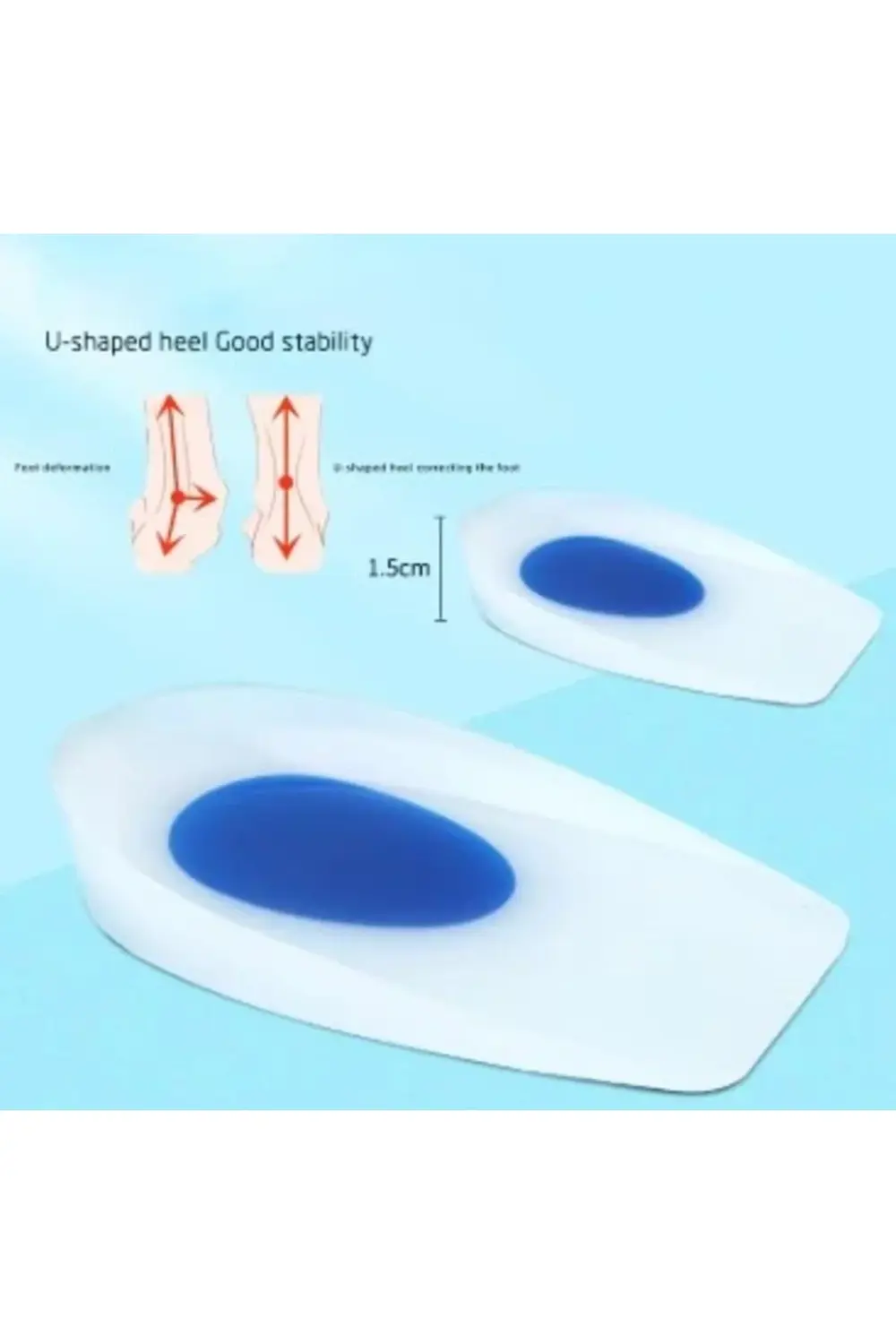 BFS Topuk Silikonu Mavi Beyaz Büyük Boy Erkek