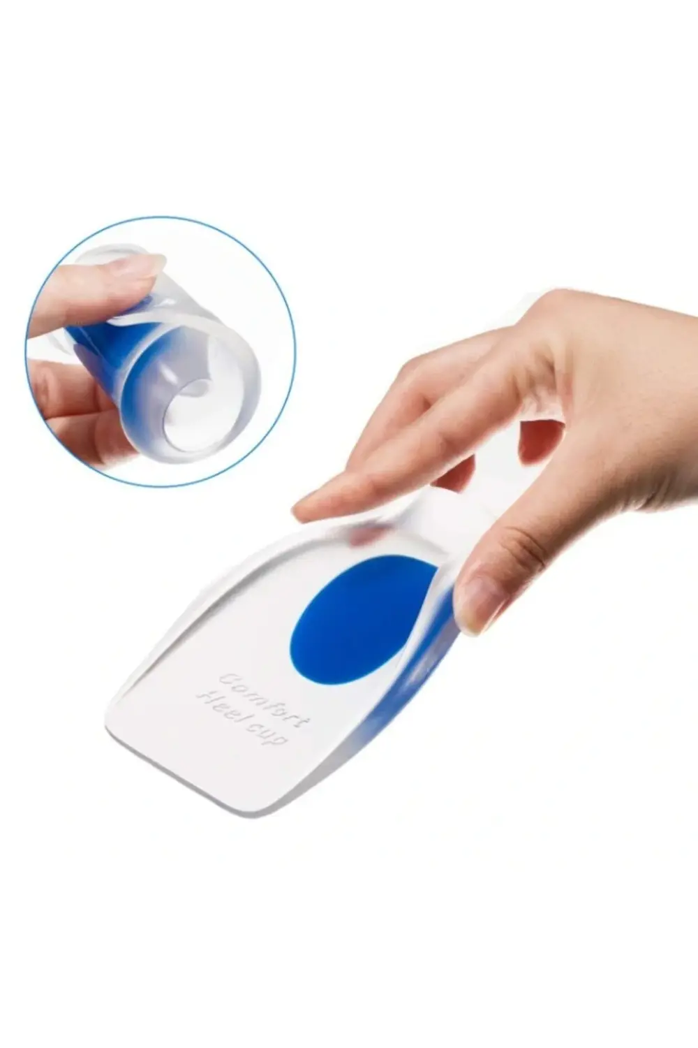 BFS Topuk Silikonu Şeffaf Mavi Erkek