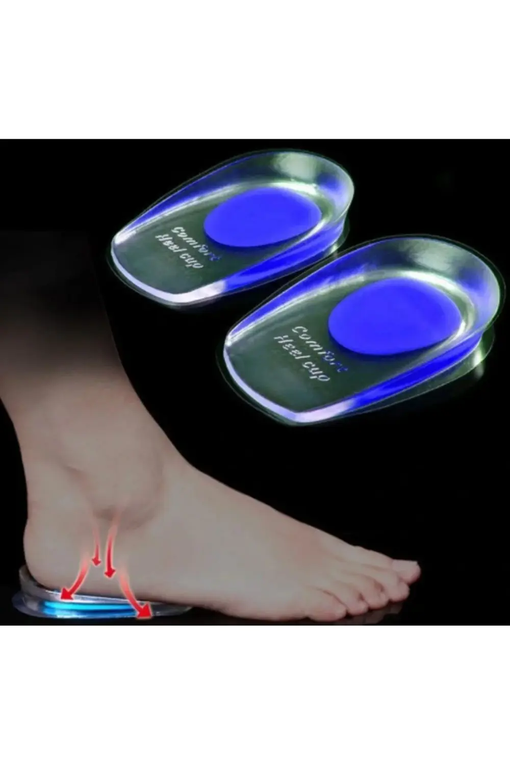 BFS Topuk Silikonu Şeffaf Mavi Erkek