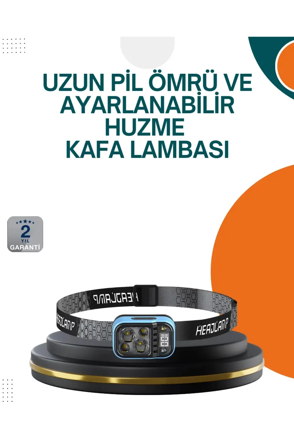 BFS Type C Şarjlı LED Kafa Lambası Güç Göstergeli 53 Modlu
