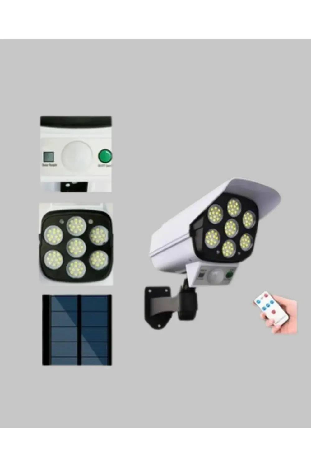 BFS Uzaktan Kumandalı Güneş Enerjili LED Güvenlik Lambası Kamera