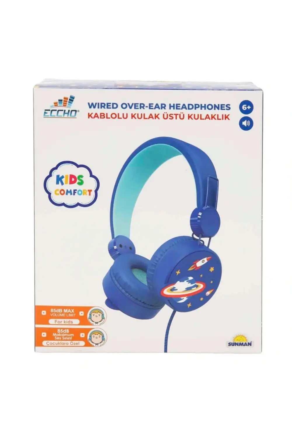 BFS Uzay Desenli Mikrofonlu Kulak Üstü Kulaklık