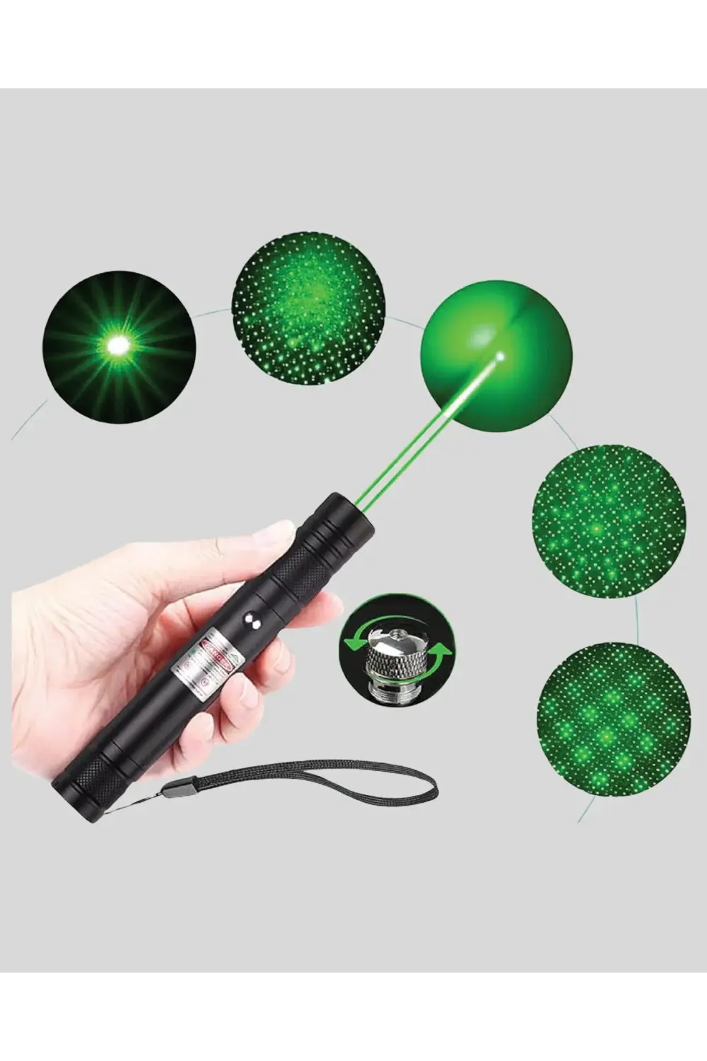 BFS Uzun Mesafe Görünürlüklü Yeşil Lazer Pointer Şarjlı