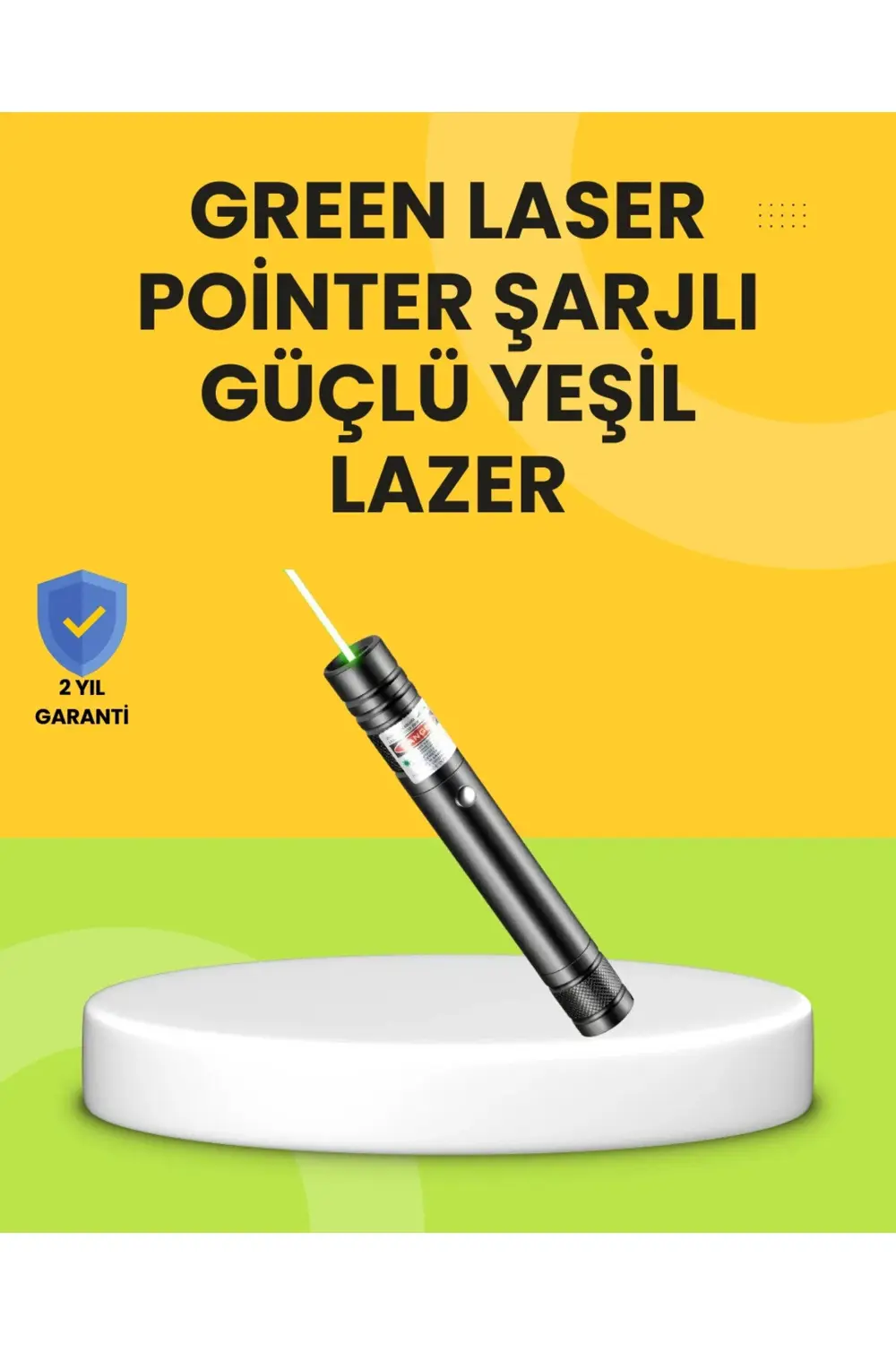 BFS Uzun Mesafe Görünürlüklü Yeşil Lazer Pointer Şarjlı