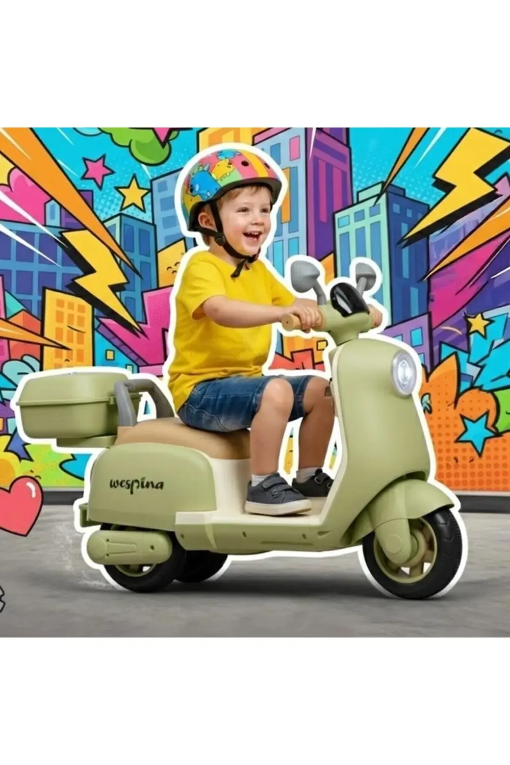 BFS Wespina Kumandalı Akülü Motor 6V Yeşil WPAK3