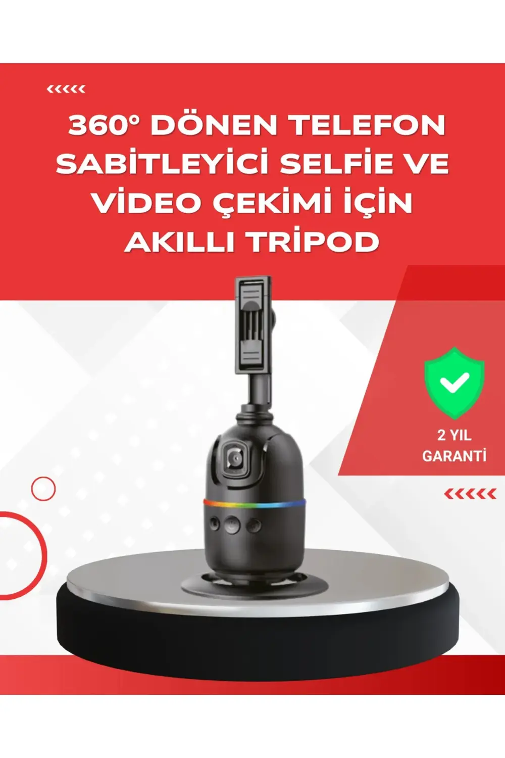 BFS Yapay Zeka Destekli Yüz Takip Özellikli 360 Derece Dönen Masa