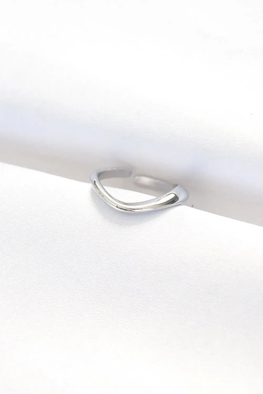 BFS Yassı Silver Renk Ayarlanabilir Yüzük