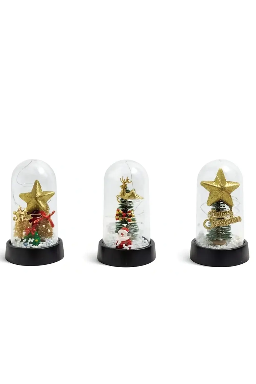 BFS Yılbaşı Temalı Işıklı Dekoratif Cam Fanus Alk5038