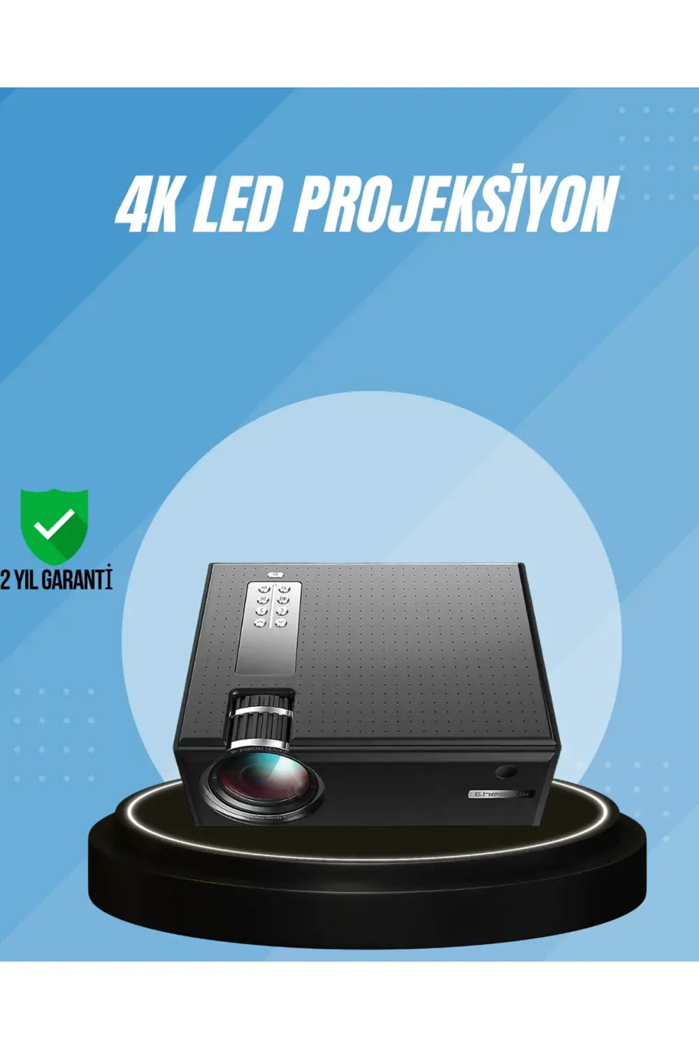 BFS Yüksek Parlaklıkta Projeksiyon Cihazı – 1080p Destekli, Taşın