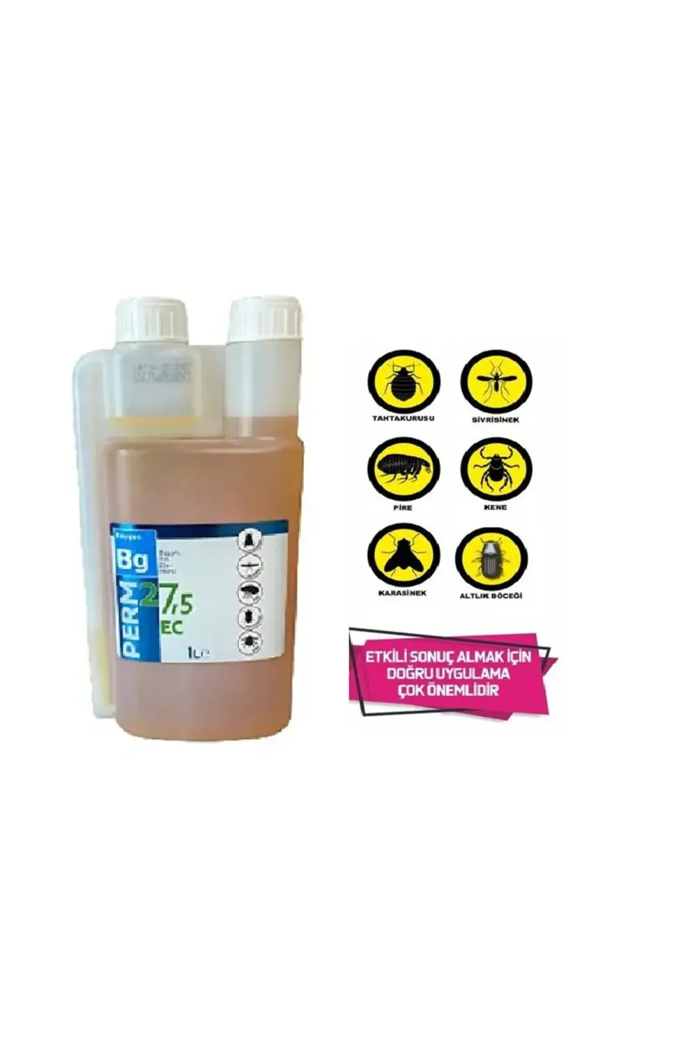 Bg Perm 27,5 Ec Haşere İlacı 1 LT Karasinek, Sivrisinek , Pire, T