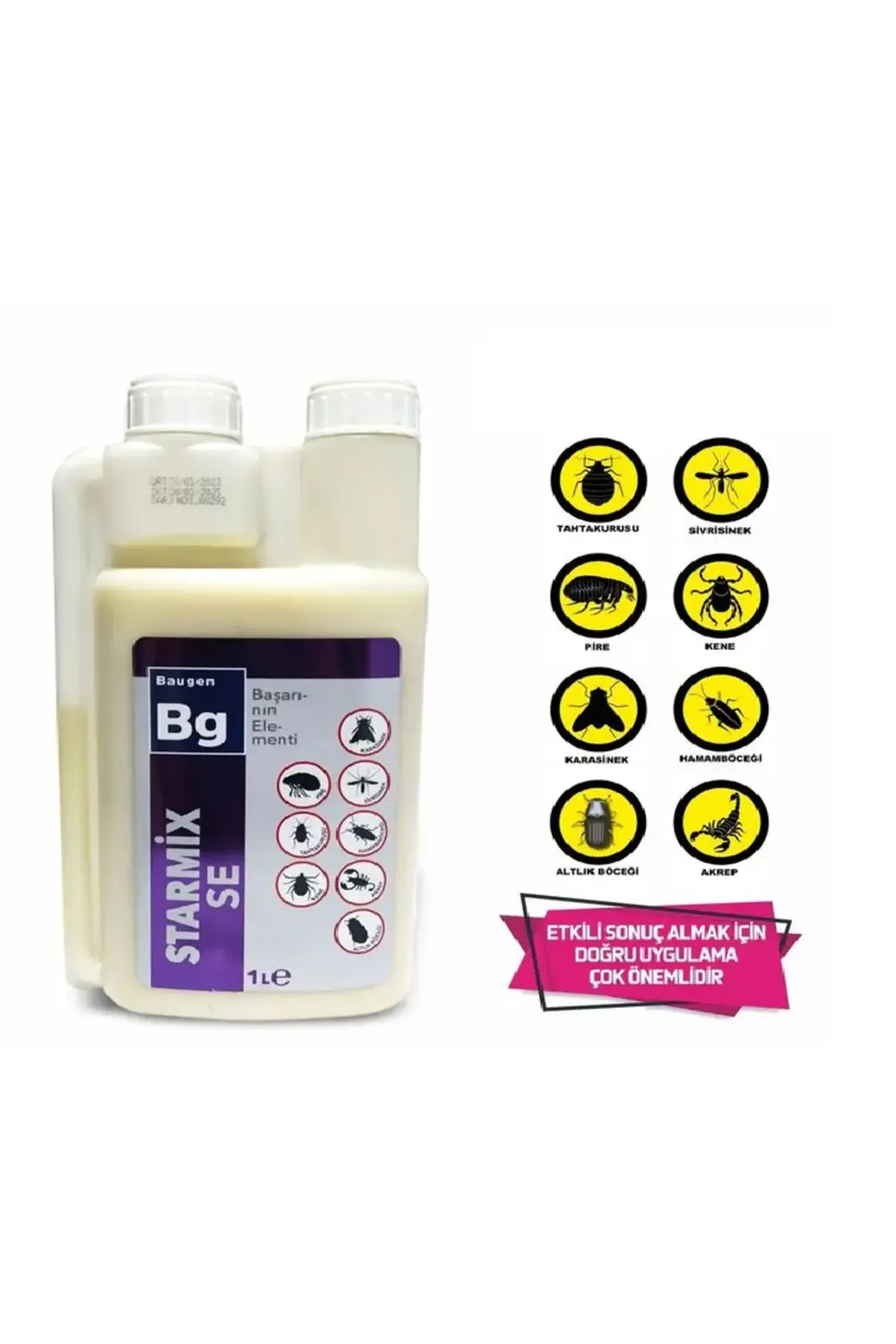 BG STARMİX SE 1 LT Kene, Tahtakurusu, Pire, Karasinek, Hamamböceğ