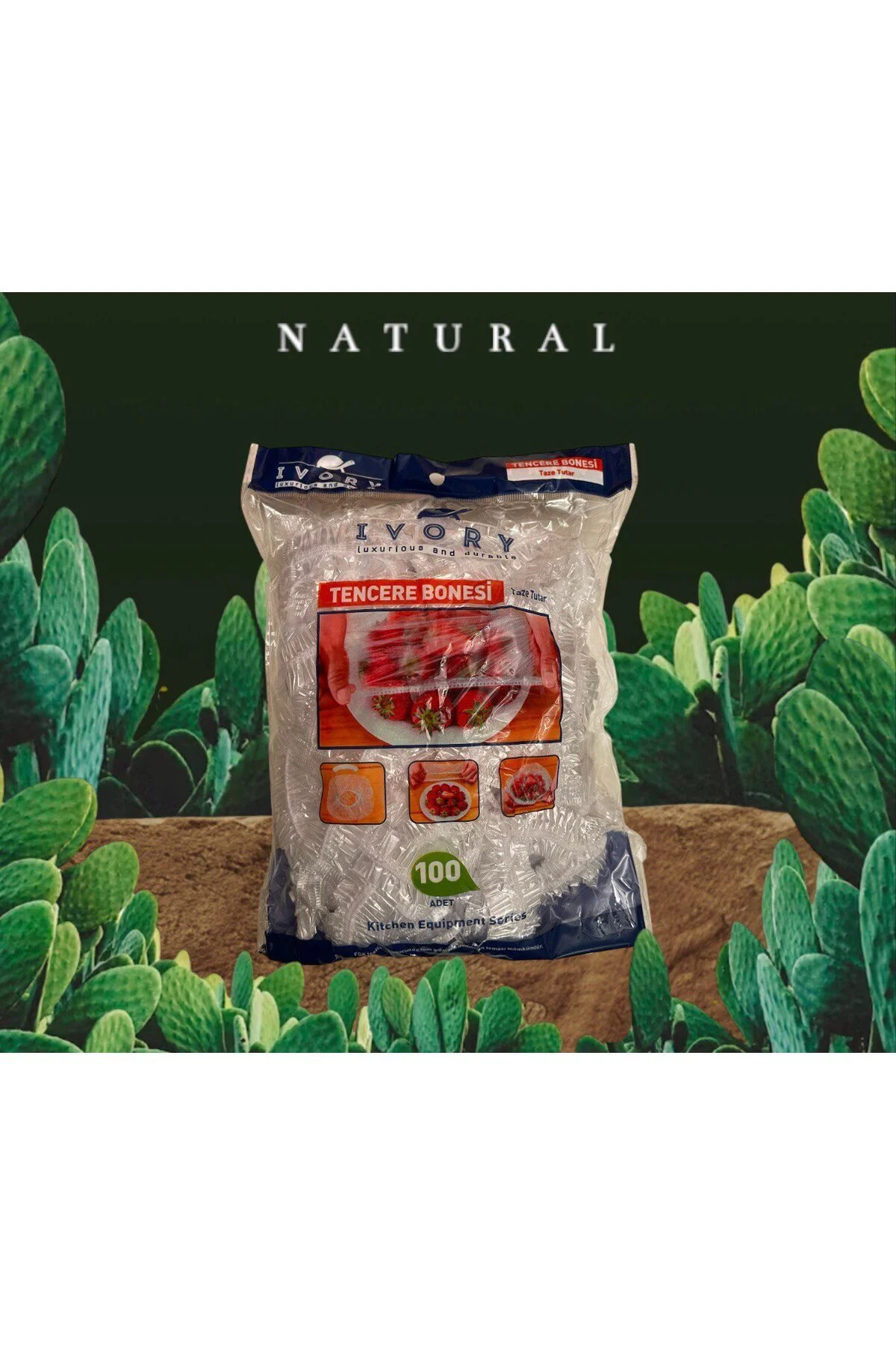 BHR TEM- IVORY KALİTESİ İLE 100 Adet Pratik Tazeliği Koruyan Tenc