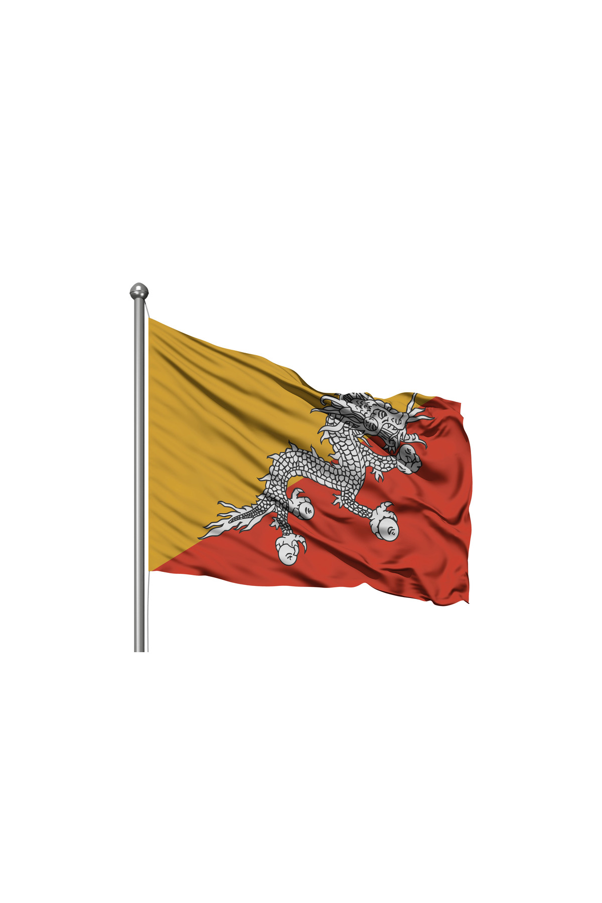 Bhutan Devleti Bayrağı - Premium Raşel Kumaş 10x15m