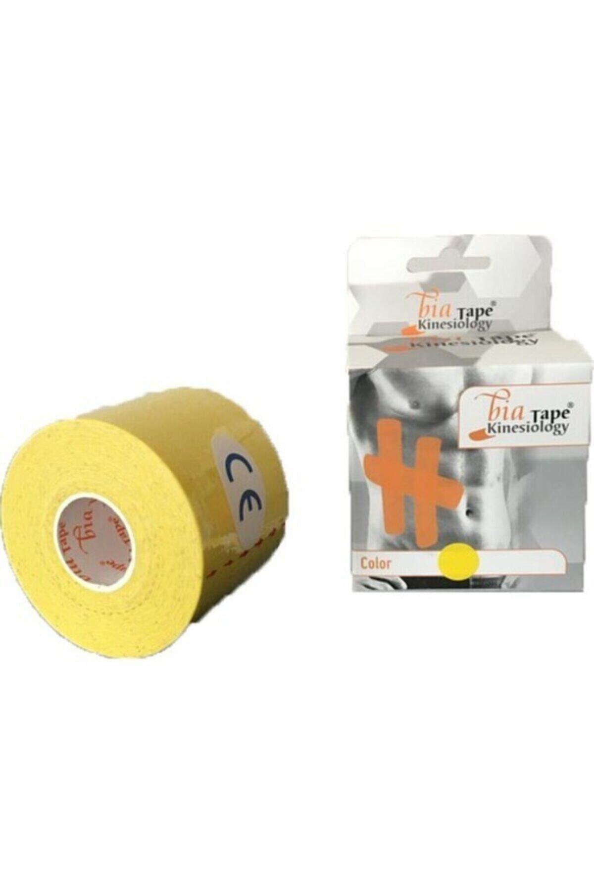 Bia Tape Kinesio 5 Cm X 5 M - Sarı Rengi Sporcu Ağrı Bandı 12'li 