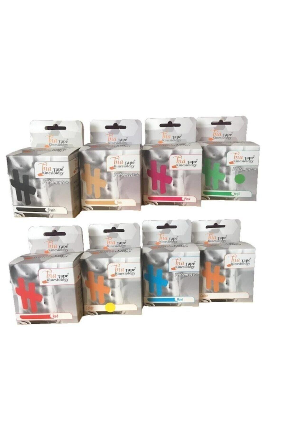 Bia Tape Kinesio 5 Cm X 5 M - Sarı Rengi Sporcu Ağrı Bandı 12'li 