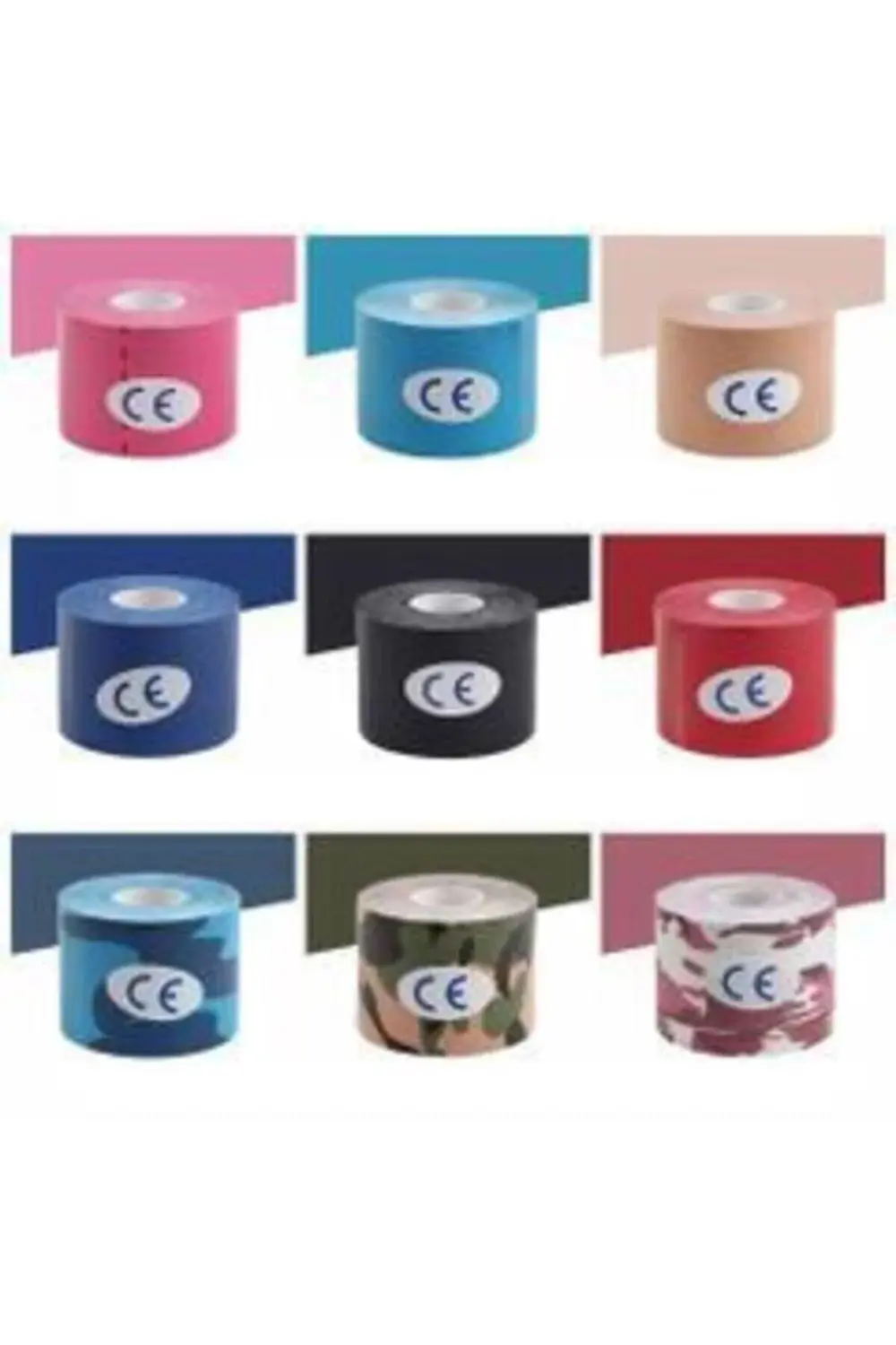 Bia Tape Kinesio 5 Cm X 5 M - Siyah Rengi Sporcu Ağrı Bandı 6'lı