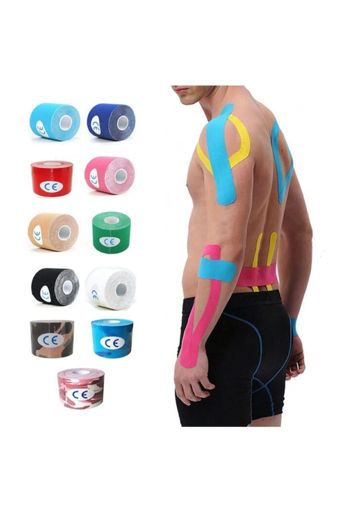 Bia Tape Kinesio Kinesiology 5cmx5m Ten Rengi Ağrı Sporcu Bandı - Görsel 3