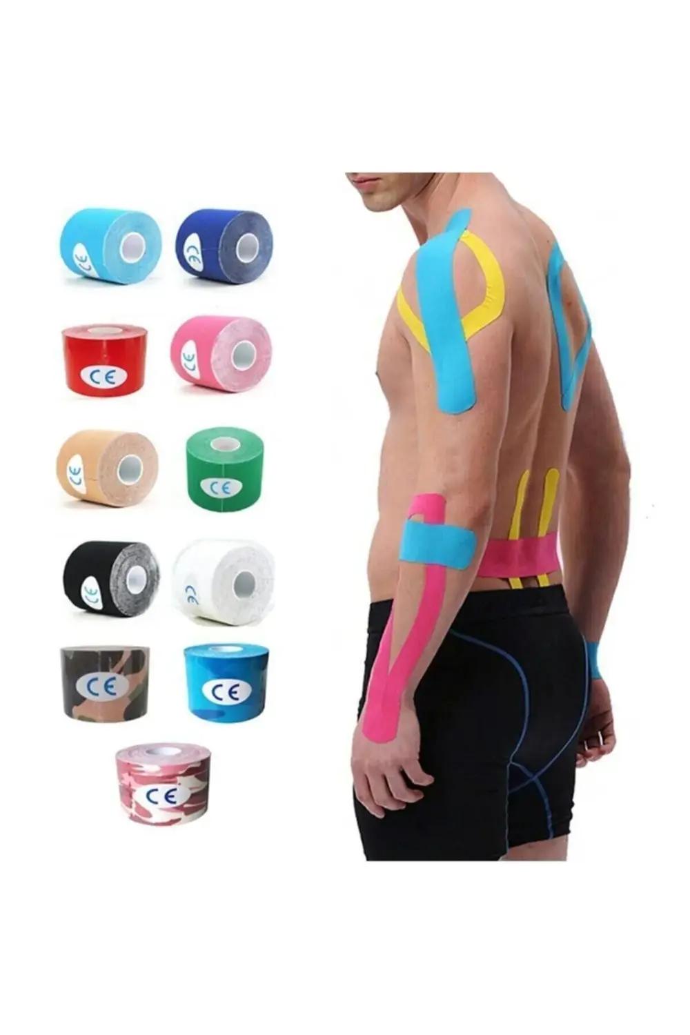 Bia Tape Kinesio Kinesiology 5cmx5m Ten Rengi Ağrı Sporcu Bandı