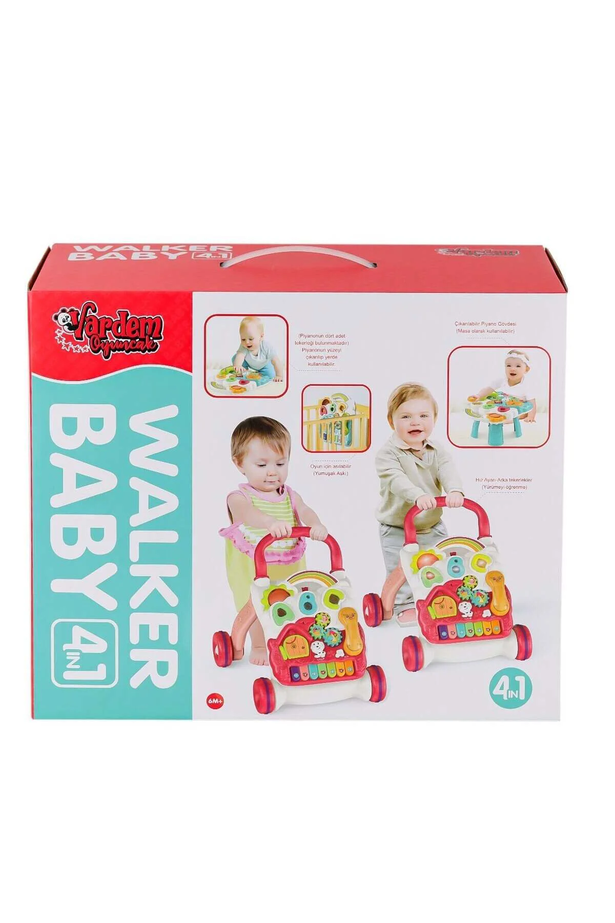 Bib-6018 Pianolu Yürüme Arkadaşı 4In1