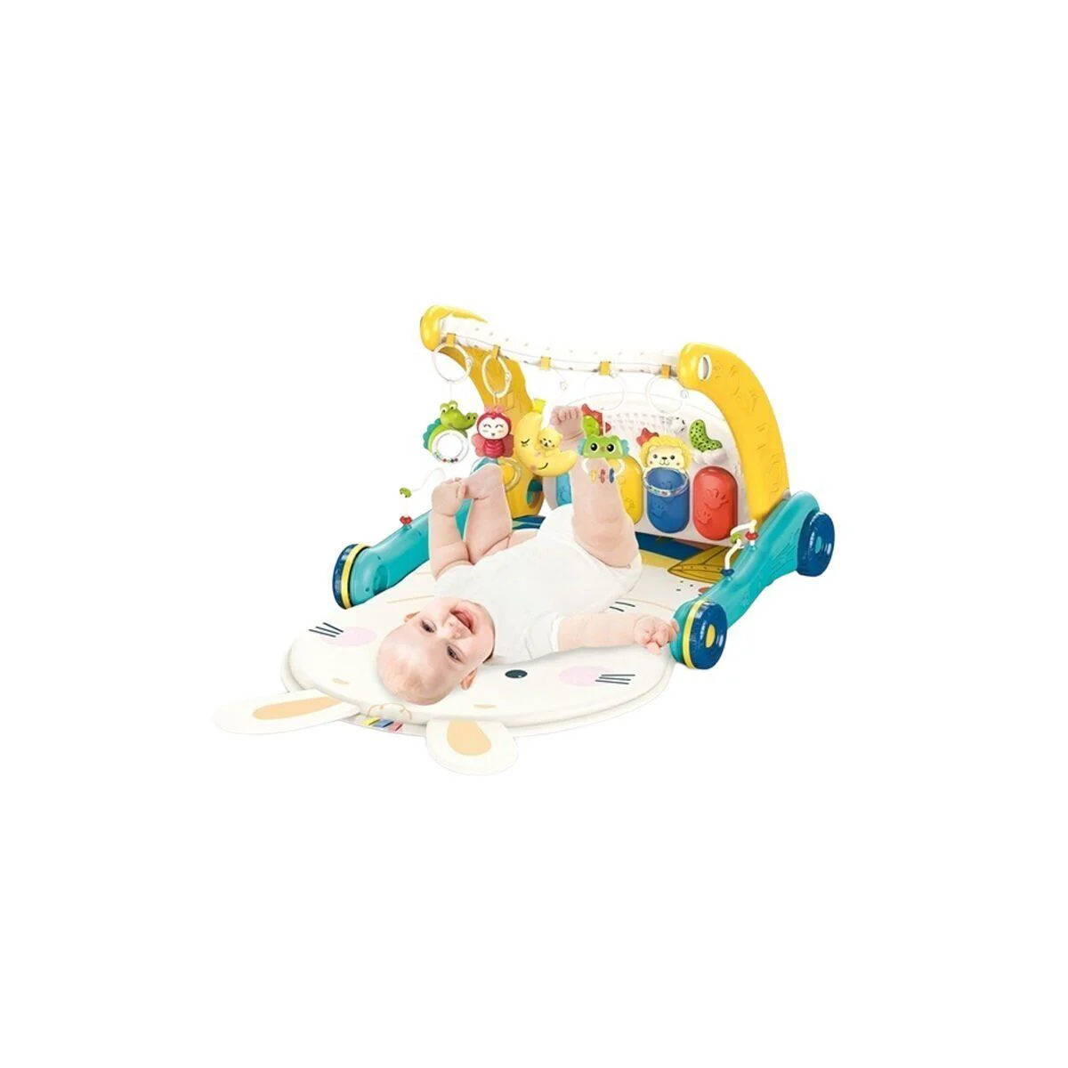 BIB6015 -Vardem Piyanolu 2 in 1 Bebek Yürüteci ve Tşan Desenli Mi Oyun Halısı Fiyatı, Yorumları ve Özellikleri