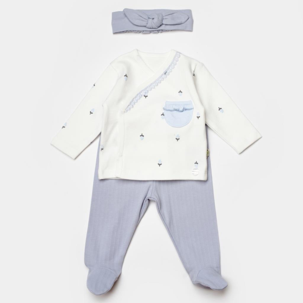 Bibaby Biorganic Love Floral 3 Parça Zıbın Seti 73346 Ekru Lila Bibaby Biorganic Love Floral 3 Parça Zıbın Seti 73346 Ekru Lila
