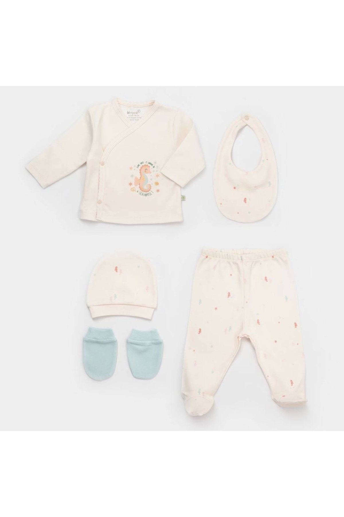 Diğer Marka Bibaby Biorganic Save The Seahorse 5'Li Hastane Çıkış Seti 62340