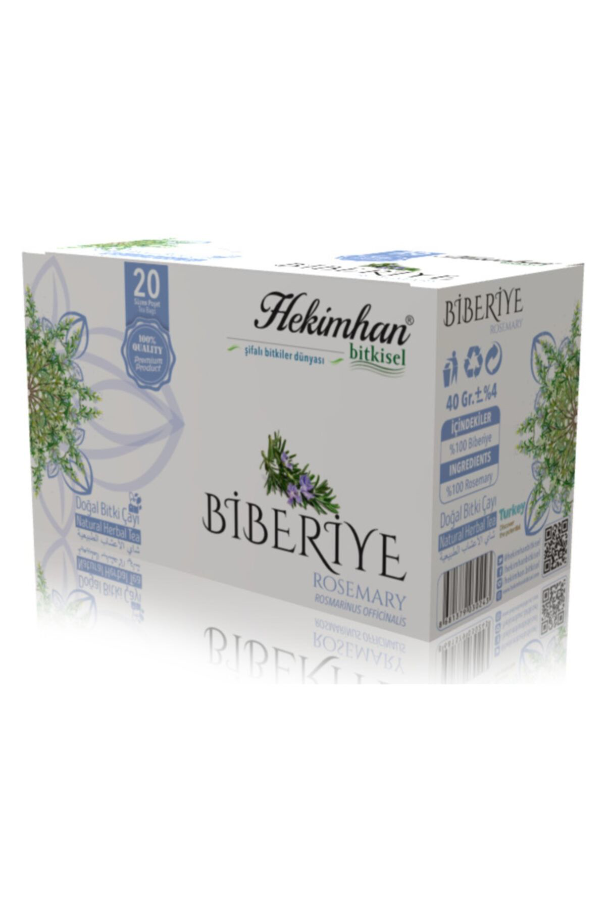 Biberiye 20'li Süzen Poşet Çay Sallama Bitki Çay, Demleme Bitki Ç