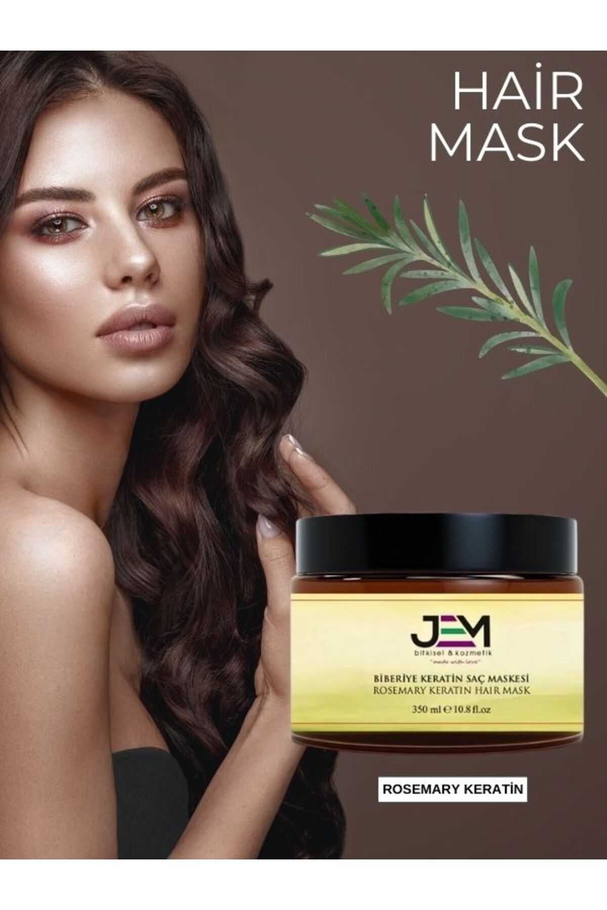 Jem Kozmetik Bitkisel Biberiye Saç Bakim Maskesi Keratin Rosemary Hair Mask