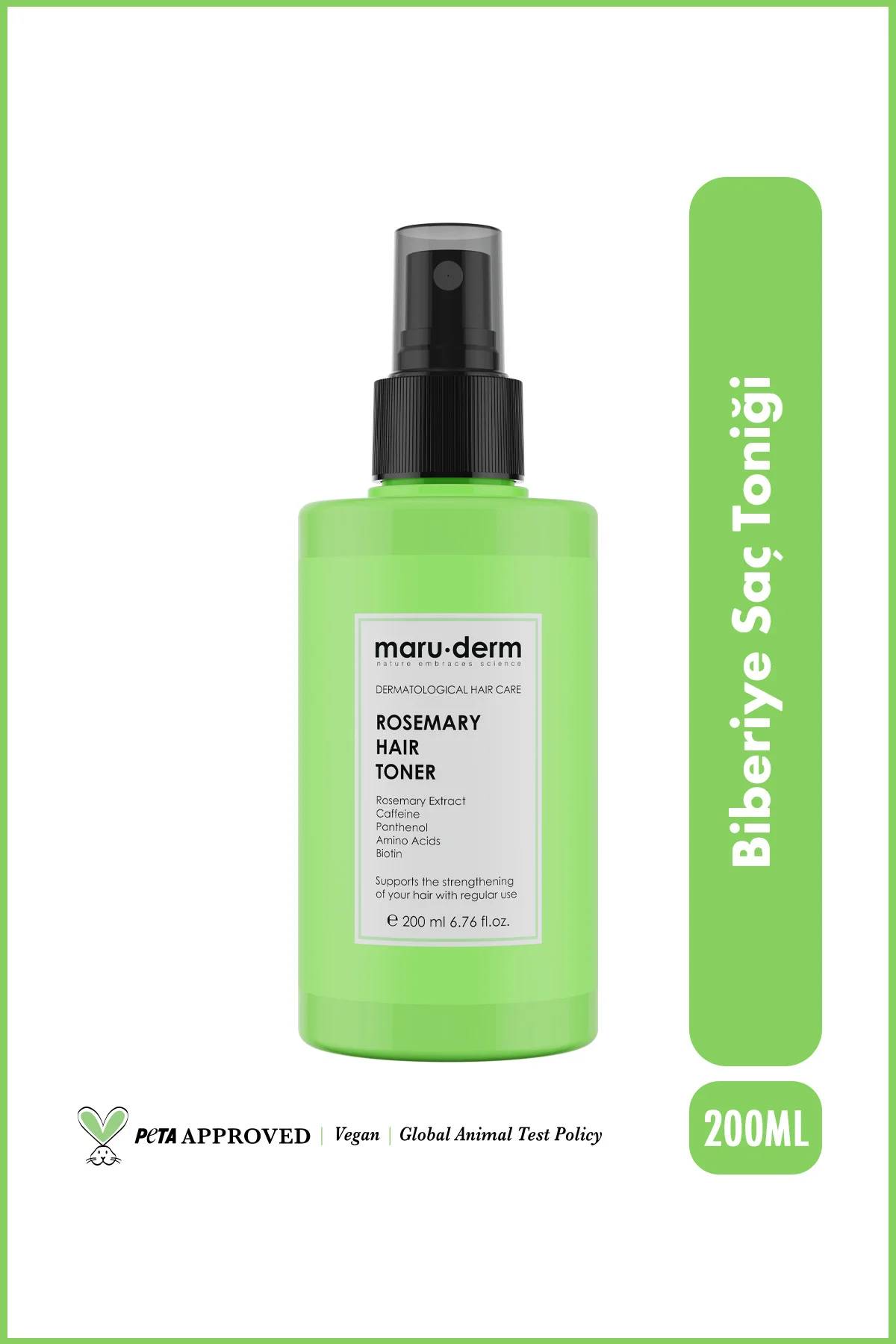 Biberiye Saç Bakım Toniği 200 ML | Tüm Saç Tipleri | Vegan