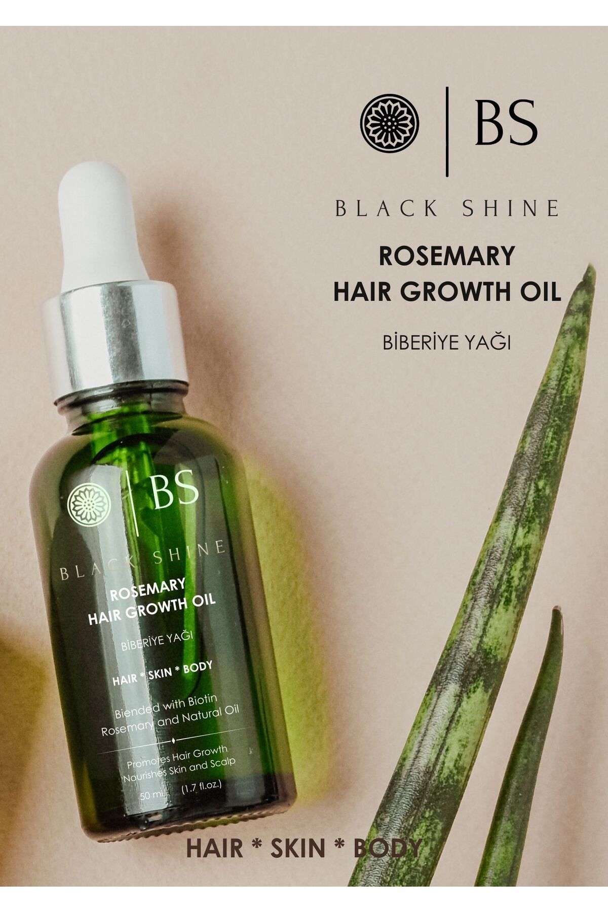 Biberiye Yağı Saç Dökülmesi Ve Yıpranmış Saçlar Için Biotinli Saç Bakım Seti