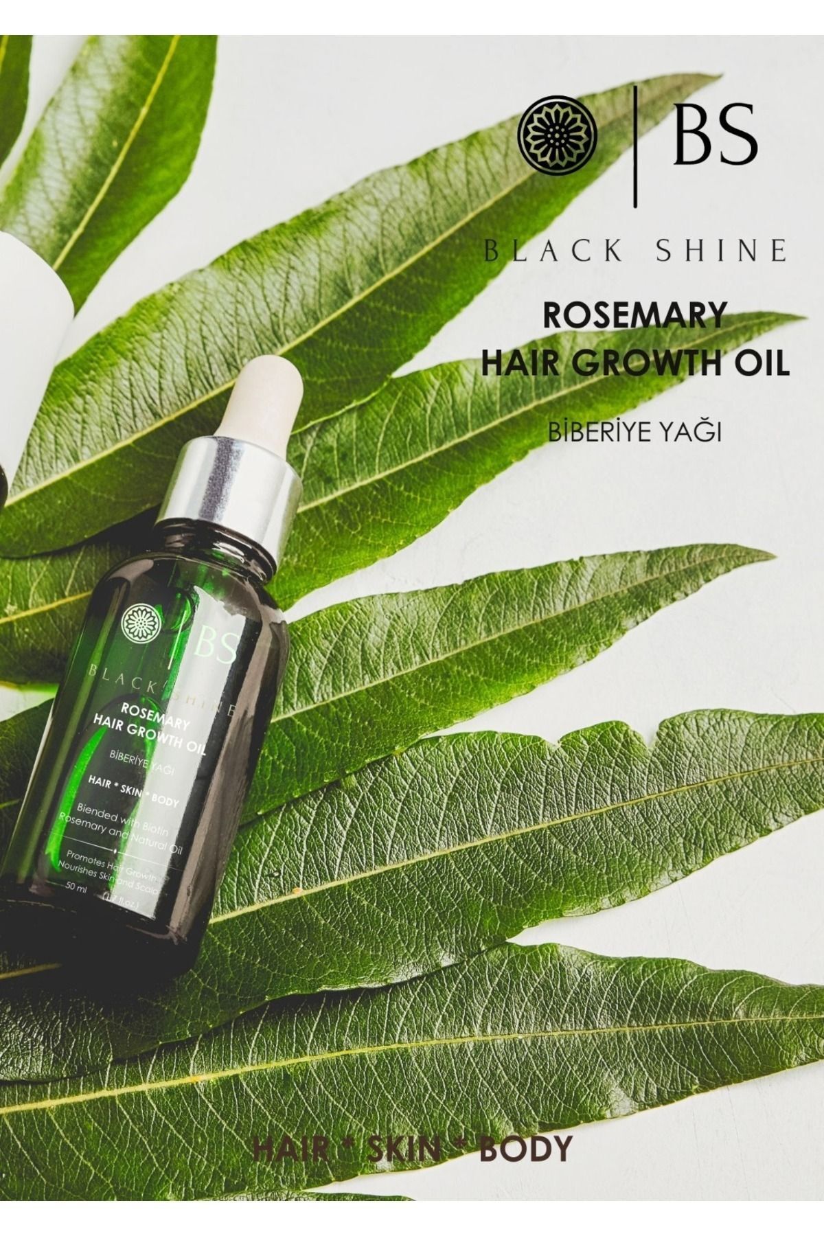 Black Shine Bs Biberiye Yaği Saç Dökülmesi Ve Yipranmiş Saçlar İçin Biotinli Saç Bakim Complexi