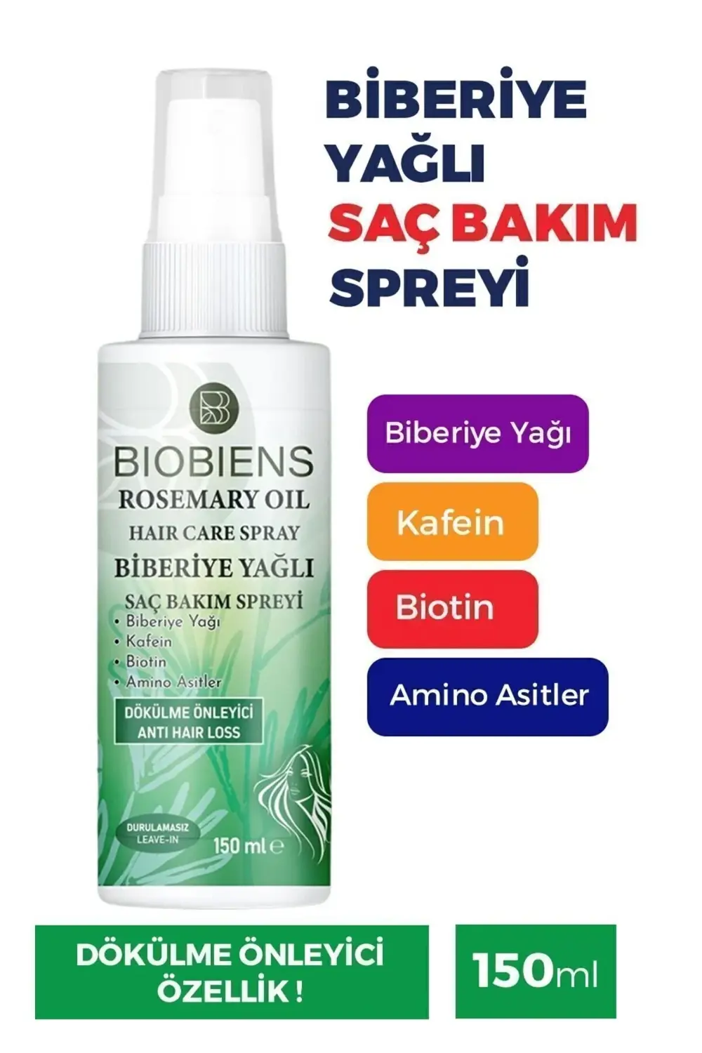 Biberiye Yağlı Saç Bakım Spreyi 150 ml