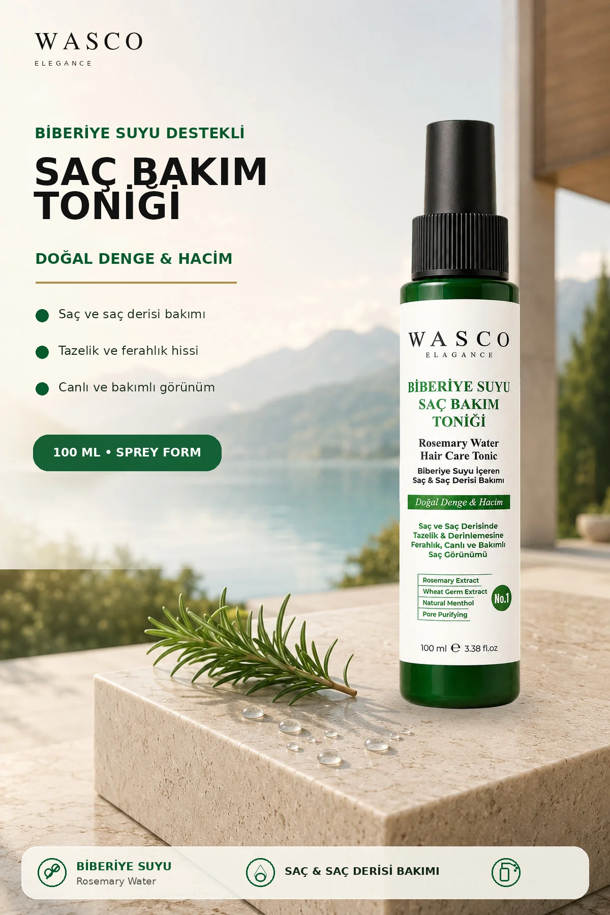 Biberiyeli Saç Bakım Toniği 100 ml